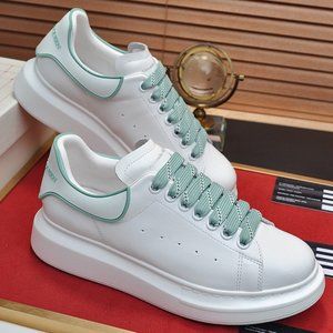 McQueen fashion thick bottom versatile couple comfortable white shoes